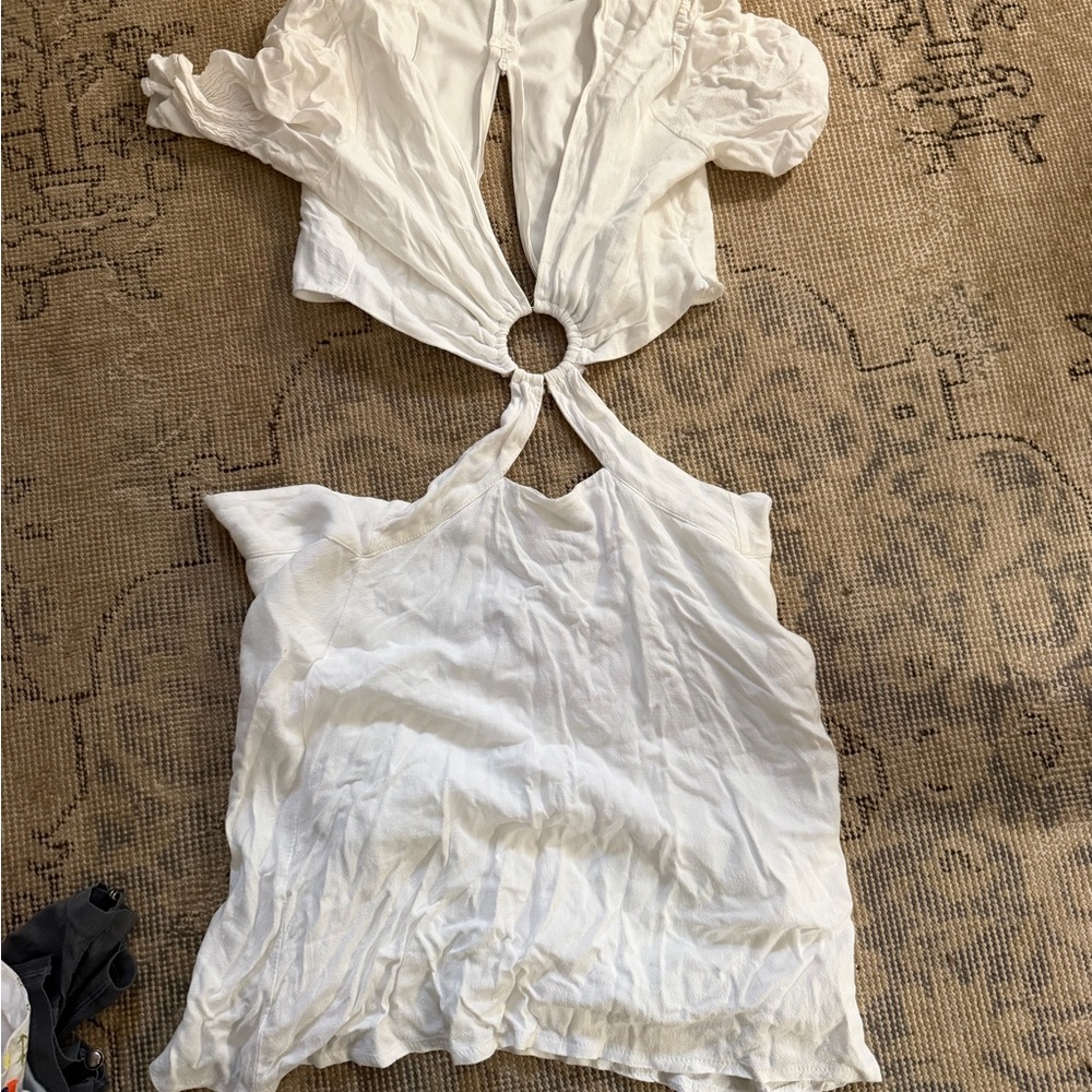 Adika White Cut-Out dress